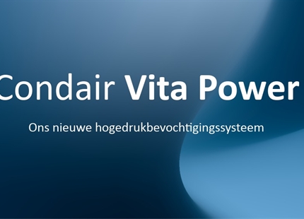 PERSBERICHT Condair lanceert Vita Power & Spray Heads, De volgende generatie van hogedruk directe